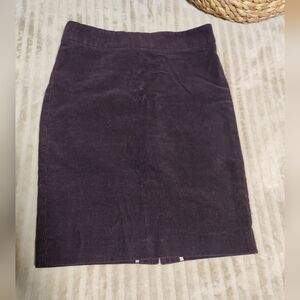 J. Crew Corduroy Brown Pencil Skirt Size 2